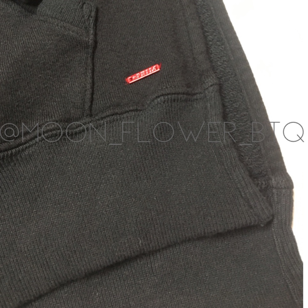 n:Philanthropy Black Button Front Hoodie Shell Buttons Kangaroo Pocket NWT - Picture 7 of 8